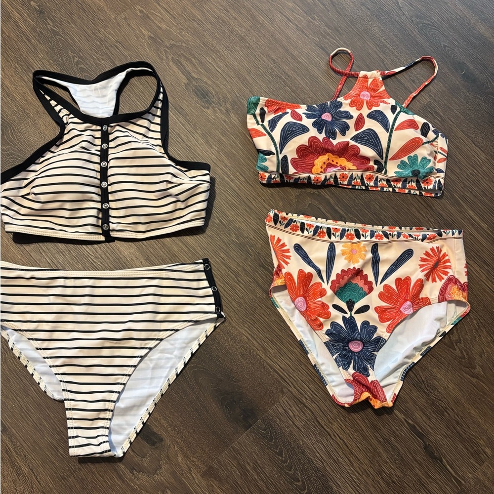 Two high waisted swimsuits
